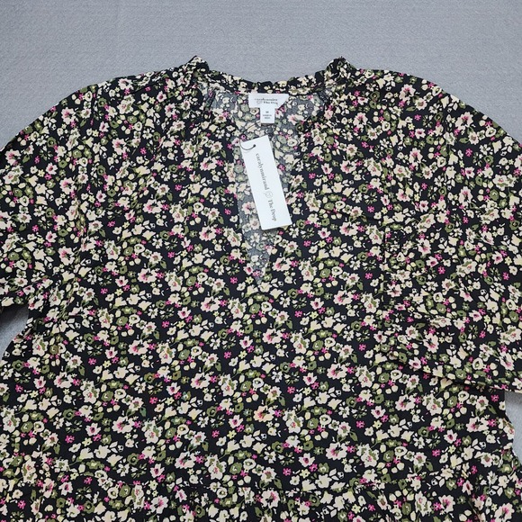 The Drop Dresses & Skirts - The Drop Caralyn Mirand Dress Black Floral Tiered Women's Sz‎ M - NWT